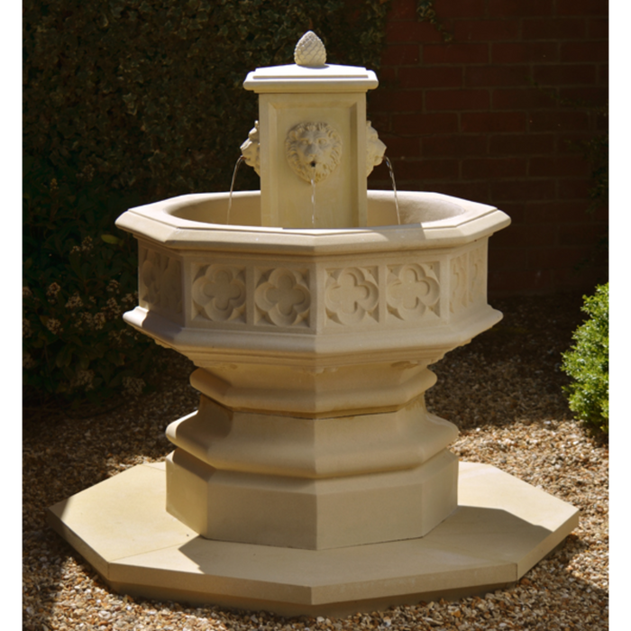 Haddonstone - Gothic Fountain with Lion Centerpiece - HC253