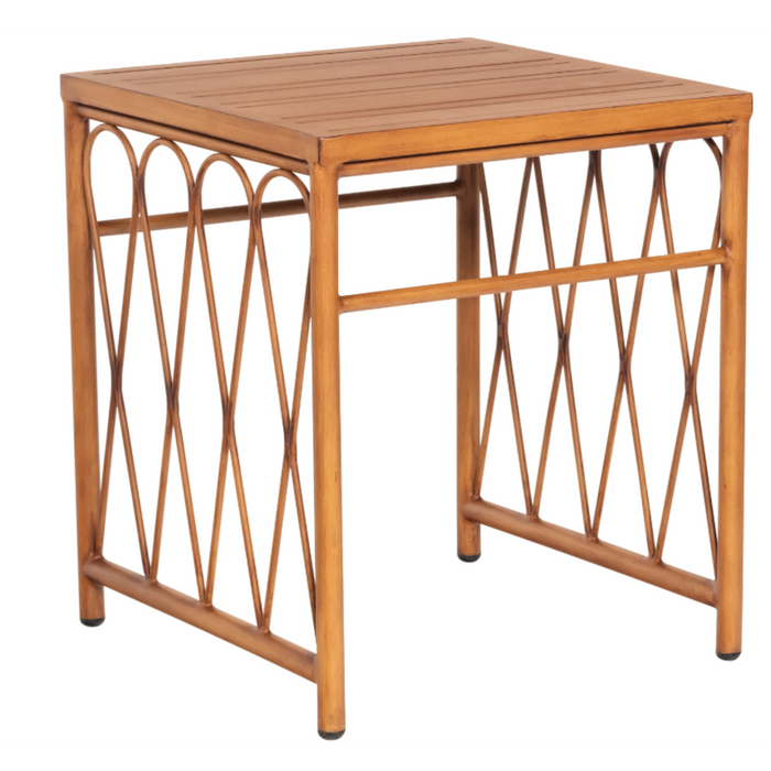 Woodard Patio Furniture - Cane - End Table with Slatted Top - S650203