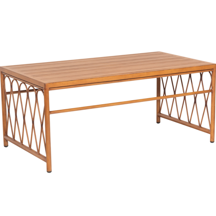 Woodard Patio Furniture - Cane - Coffee Table with Slatted Top - S650213