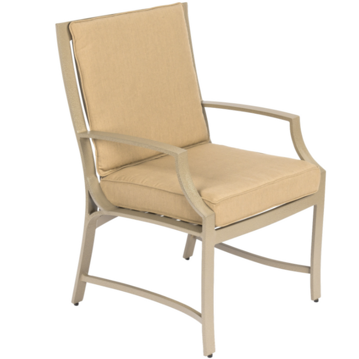 Woodard Patio Furniture - Seal Cove - Dining Arm Chair with Optional back cushion - 1X0401SB