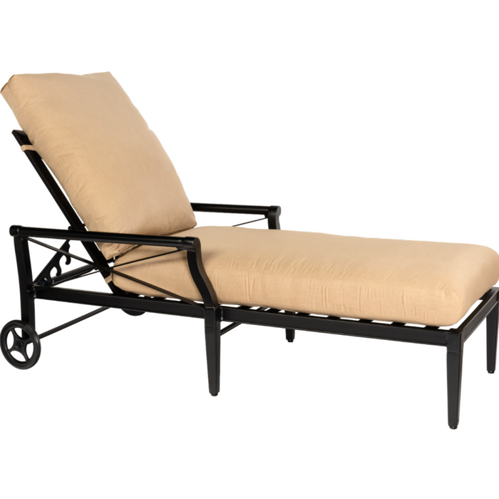 Woodard Patio Furniture - Andover Cushion - Adjustable Chaise Lounge with Waterfall Cushion - 51M470