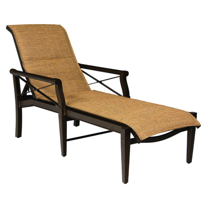 Woodard Patio Furniture - Andover Padded Sling Adjustable Chaise Lounge - 3Q0570