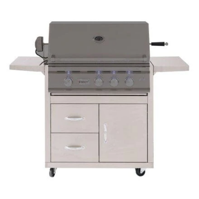 Summerset Grills - 32-inch Fully Assembled Door & 2-Drawer Combo Grill Cart for TRL Series - CART-TRL32-DC