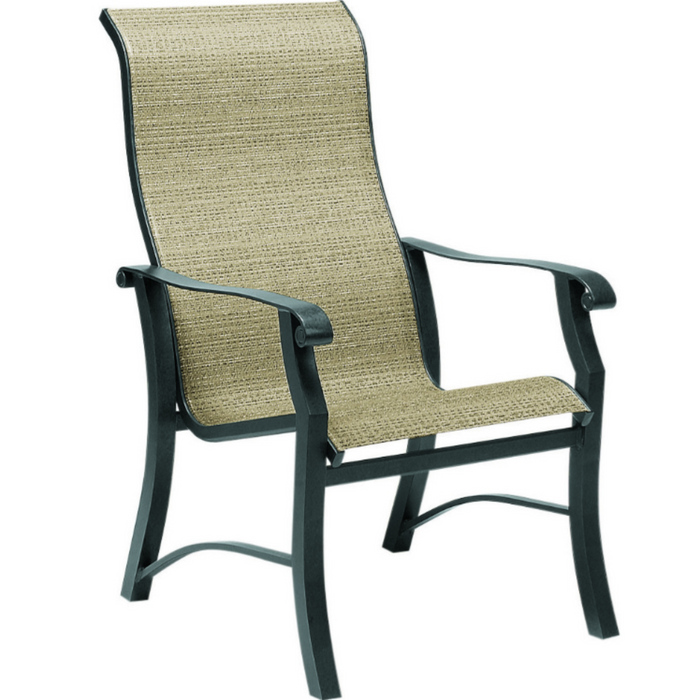 Woodard Patio Furniture - Cortland Sling High Back Dining Arm Chair - 42H426