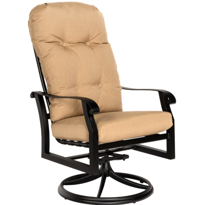 Woodard Patio Furniture - Cortland Cushion - High Back Swivel Rocking Dining Arm Chair - 4ZM488