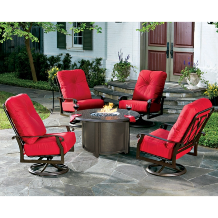 Woodard Patio Furniture - Cortland Cushion - Swivel Rocking Lounge Chair - 4Z0477