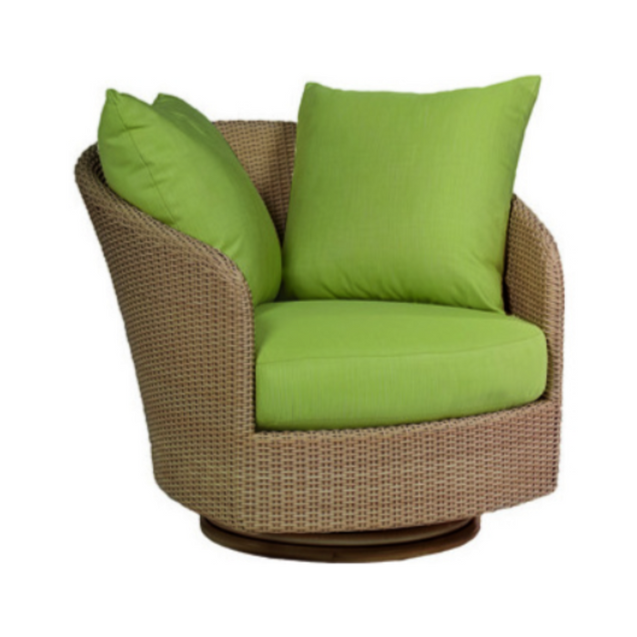 Woodard Patio Furniture - Saddleback - Wicker Oasis Swivel Lounge Chair - S507015