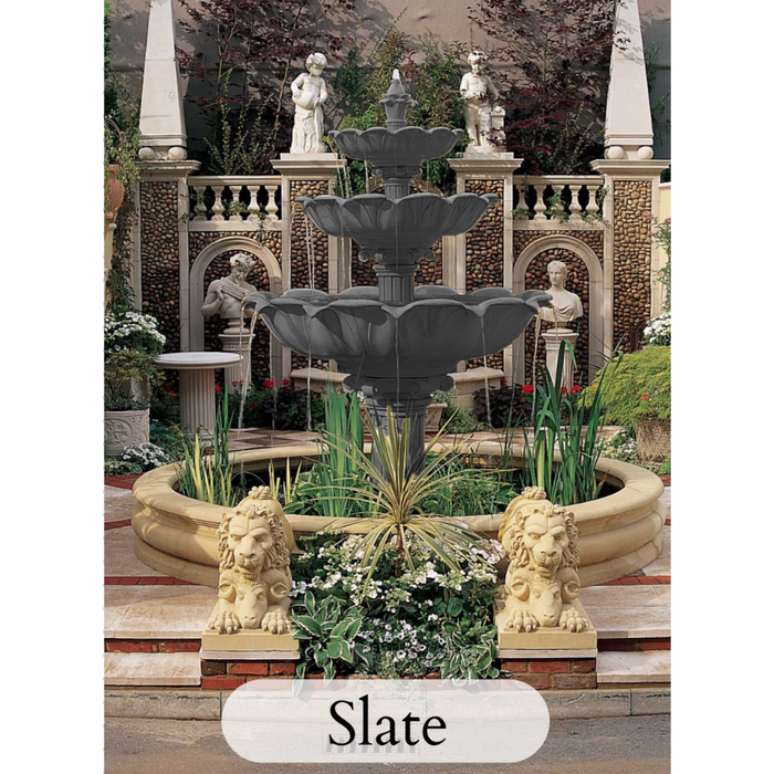 Haddonstone - Garden Fountains - Triple Lotus Bowl Fountain - HC3500