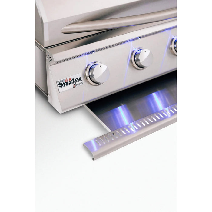 Summerset - Sizzler Pro 40-Inch 5-Burner Built-In Natural Gas Grill with Rear Infrared Burner - SIZPRO40-NG